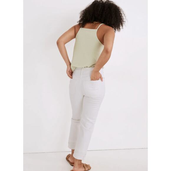 Madewell The High-Rise Slim Boyjean in Tile White - Picture 4 of 4